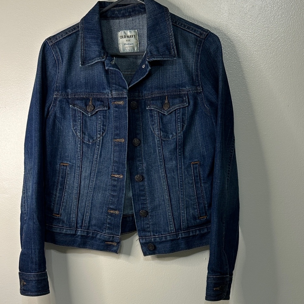 Old Navy Women's Dark Wash Jean Jacket